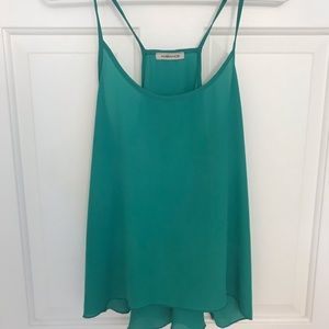 Green flowy top